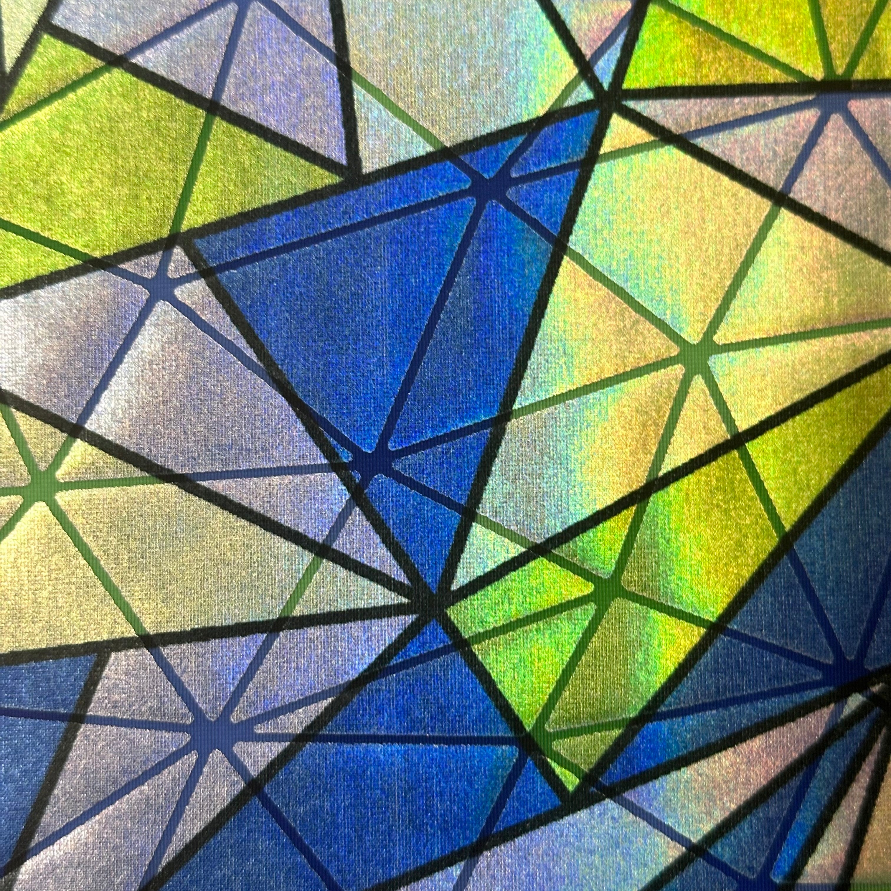 Hologram Prismatic  Polyester Spandex Fabric Multi Foil | Spandex Palace Blue Combo