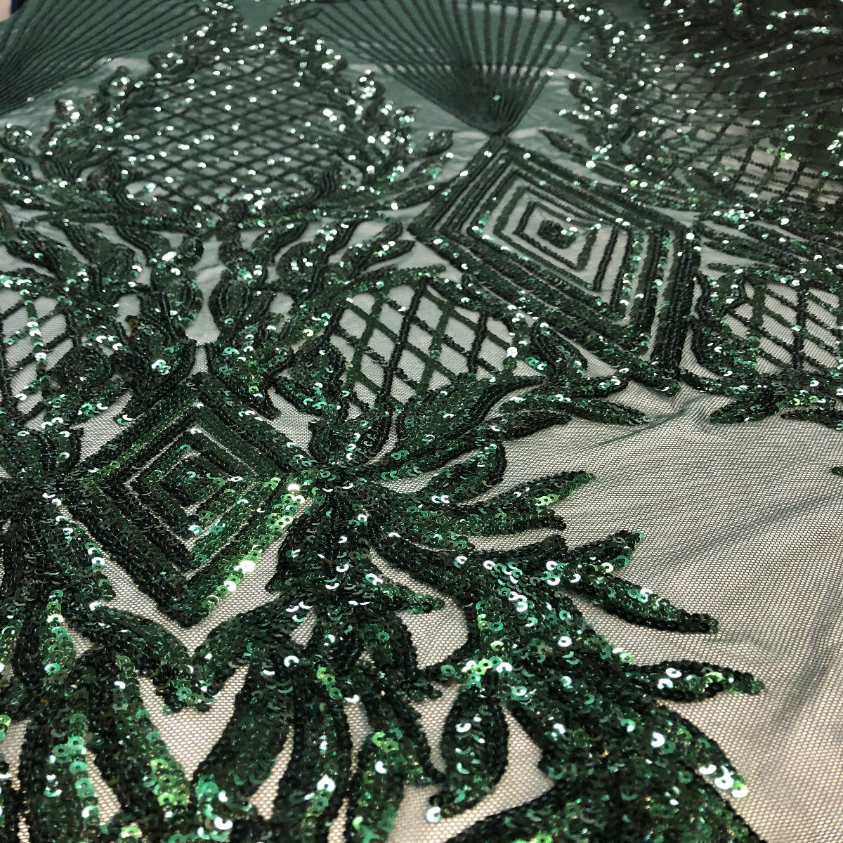 Alpica Geometric Stretch Sequins Fabric | Spandex Palace