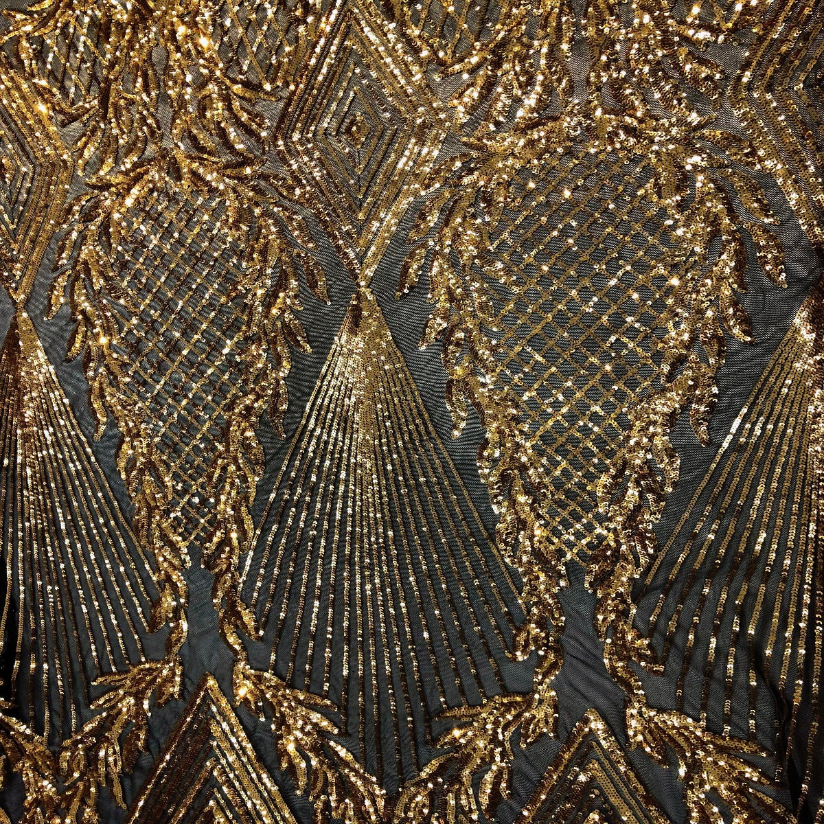 Alpica Geometric Stretch Sequins Fabric | Spandex Palace