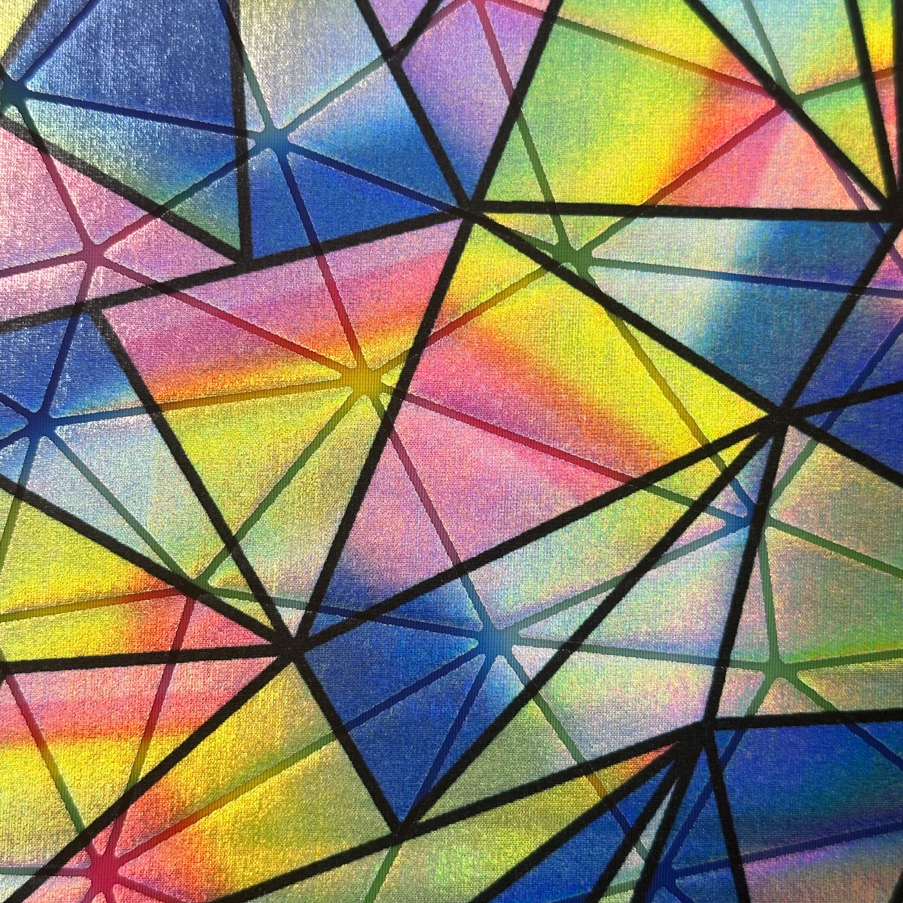 Hologram Prismatic  Polyester Spandex Fabric Multi Foil | Spandex Palace Pink