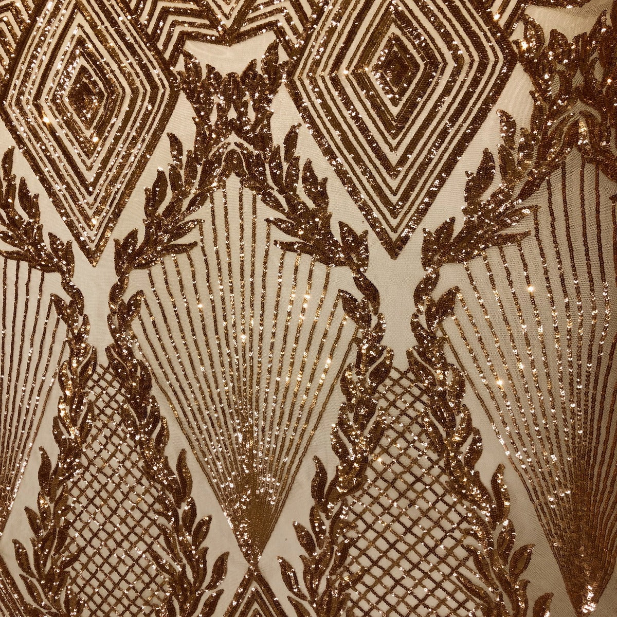 Alpica Geometric Stretch Sequins Fabric | Spandex Palace