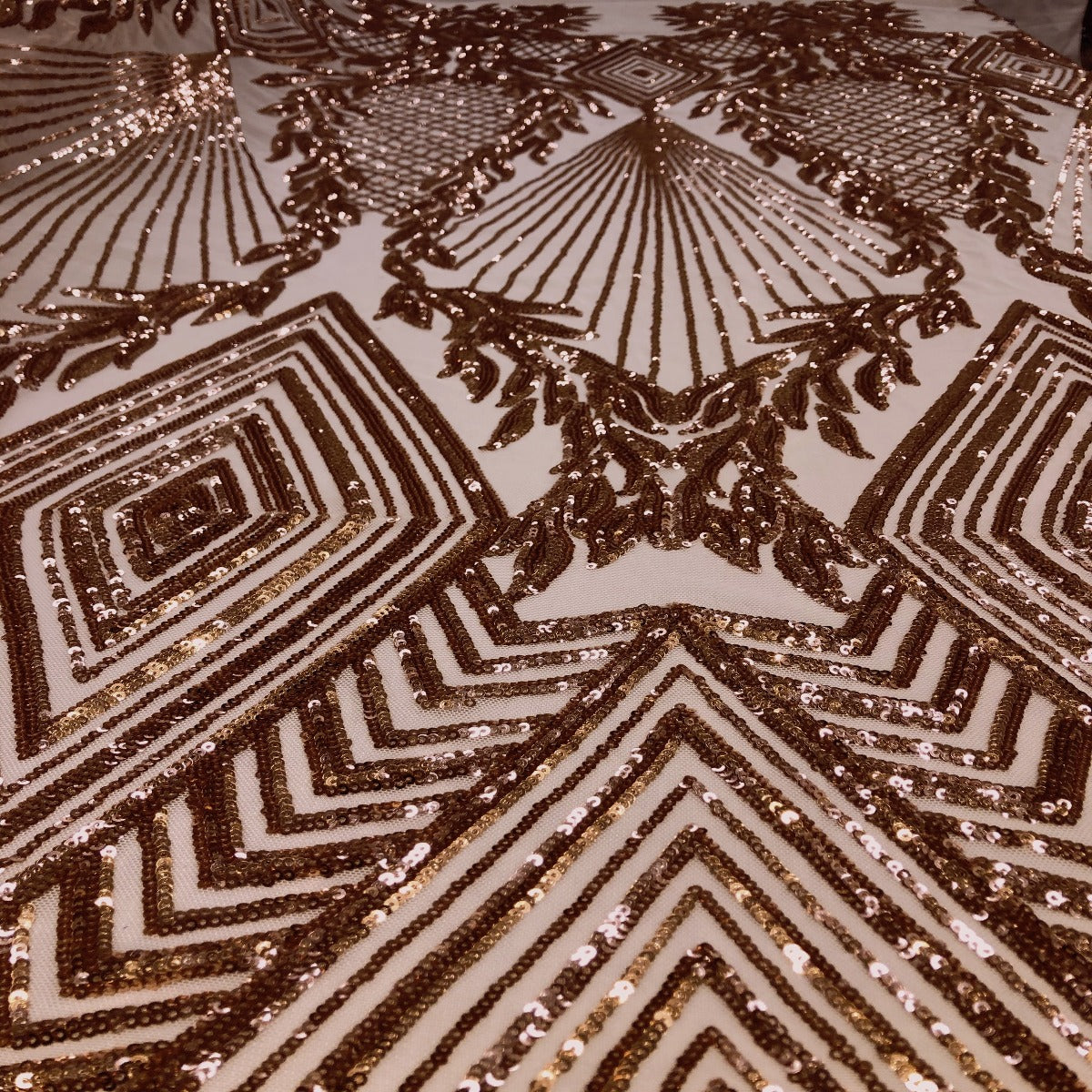 Alpica Geometric Stretch Sequins Fabric | Spandex Palace