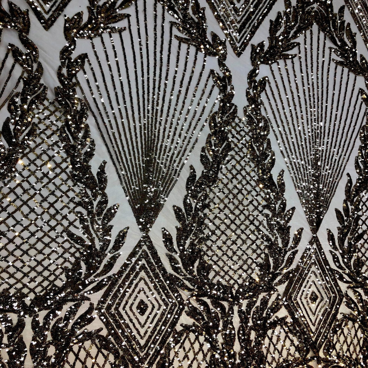 Alpica Geometric Stretch Sequins Fabric | Spandex Palace
