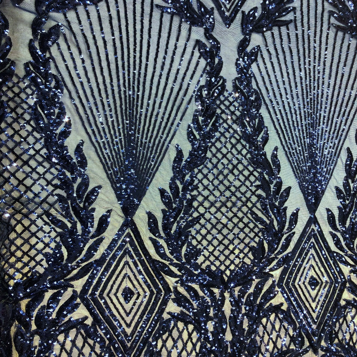 Alpica Geometric Stretch Sequins Fabric | Spandex Palace
