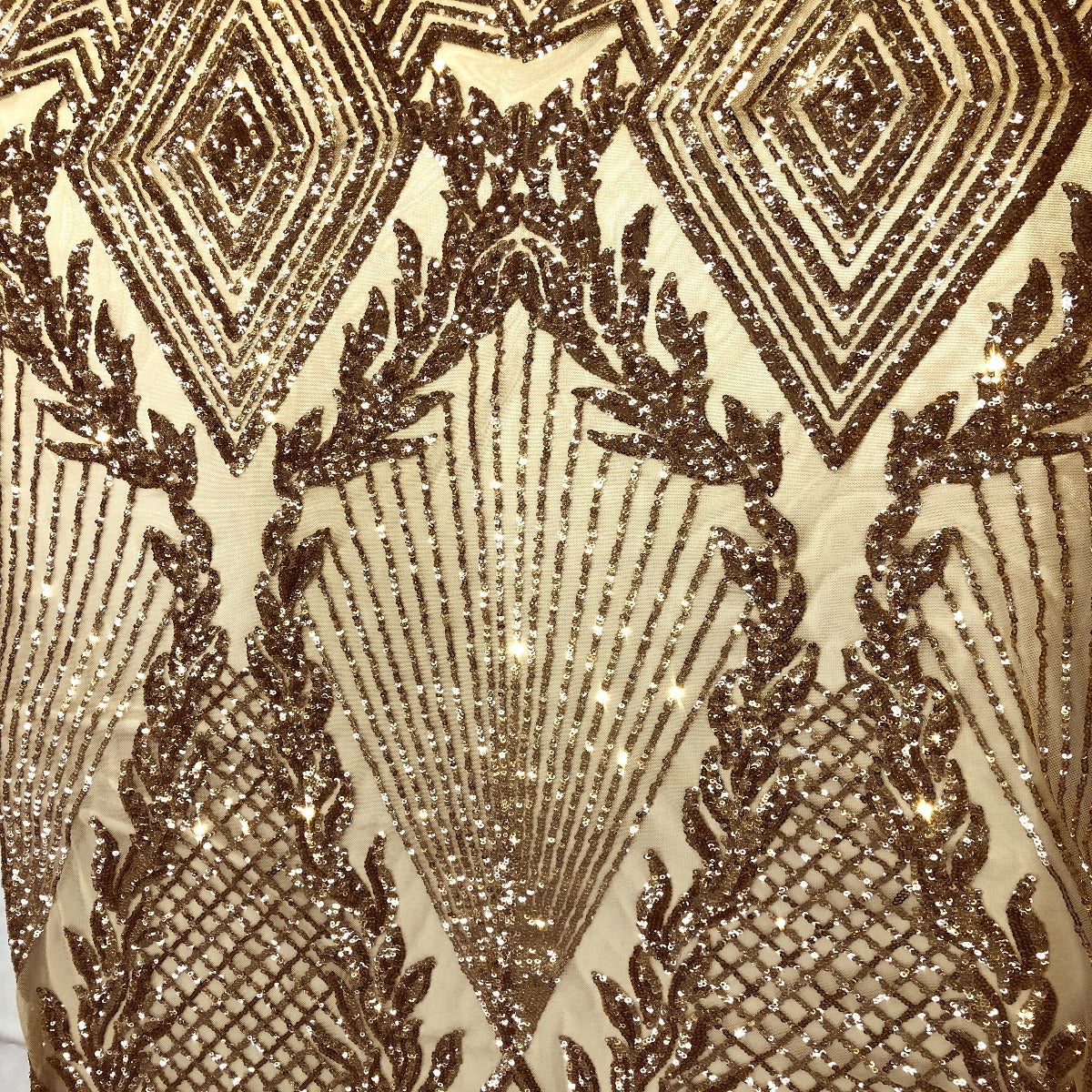 Alpica Geometric Stretch Sequins Fabric | Spandex Palace