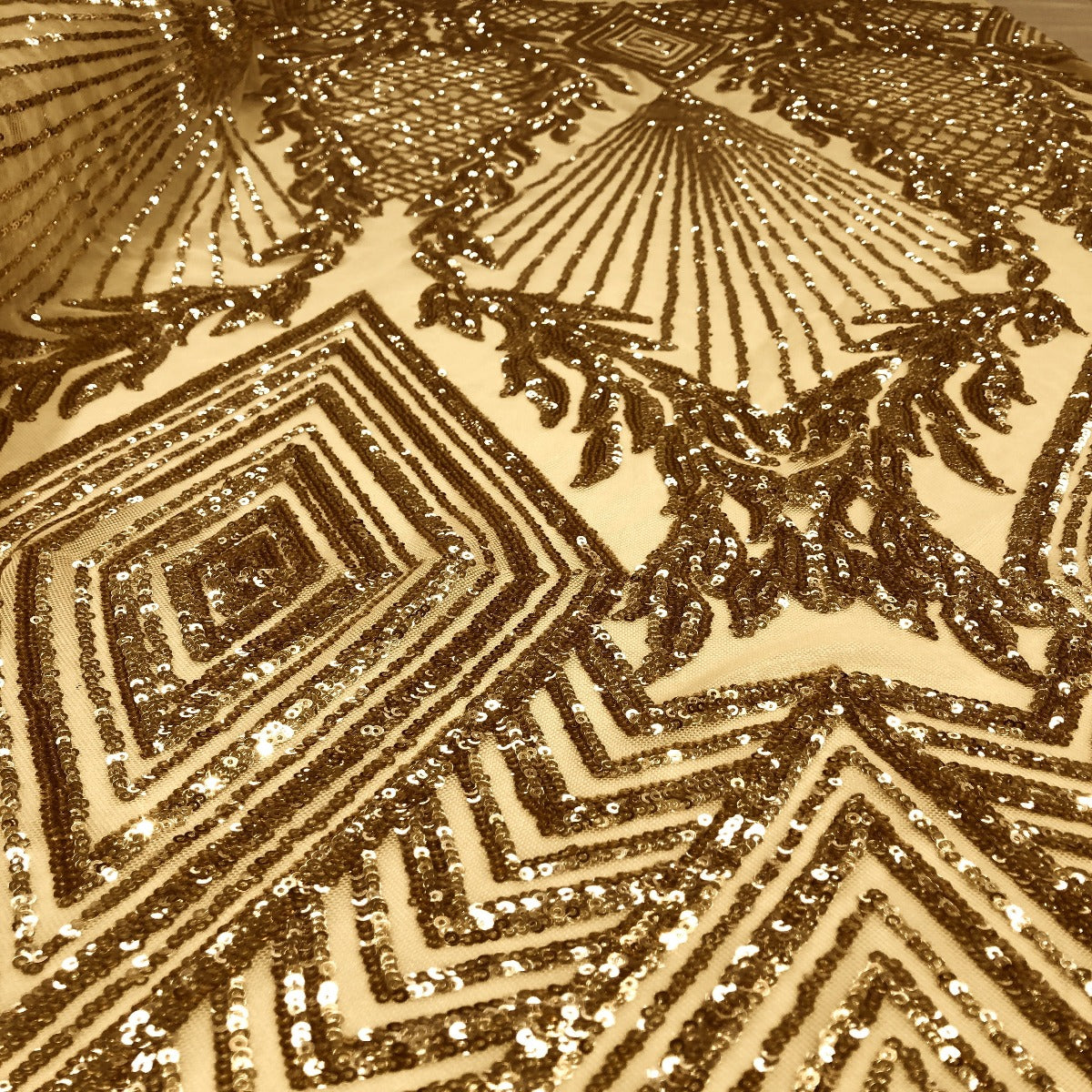 Alpica Geometric Stretch Sequins Fabric | Spandex Palace