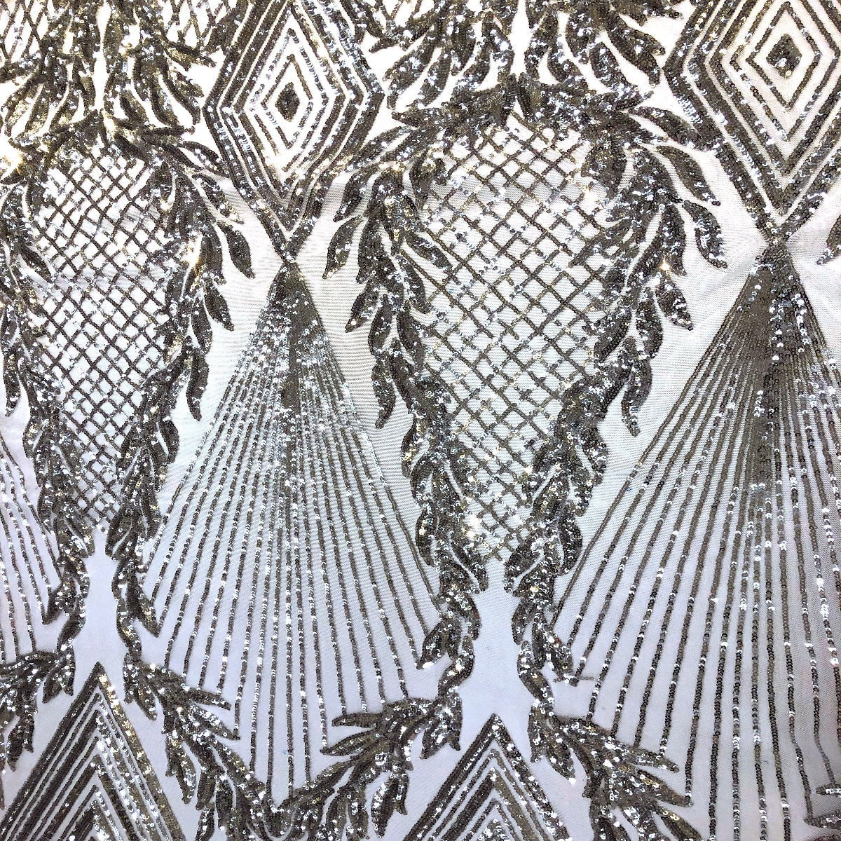 Alpica Geometric Stretch Sequins Fabric | Spandex Palace