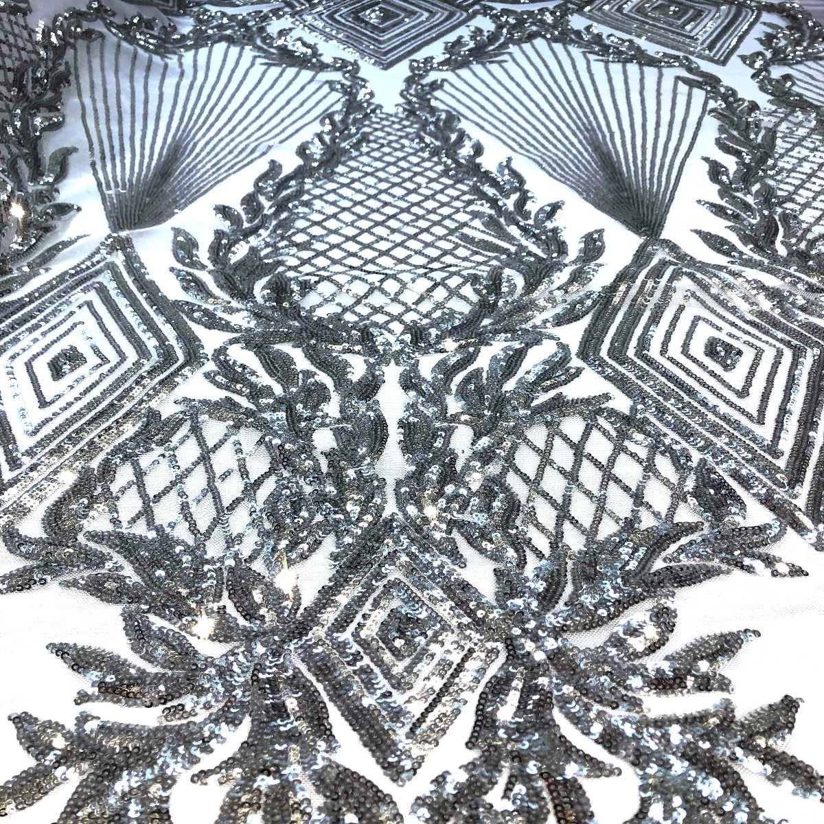 Alpica Geometric Stretch Sequins Fabric | Spandex Palace