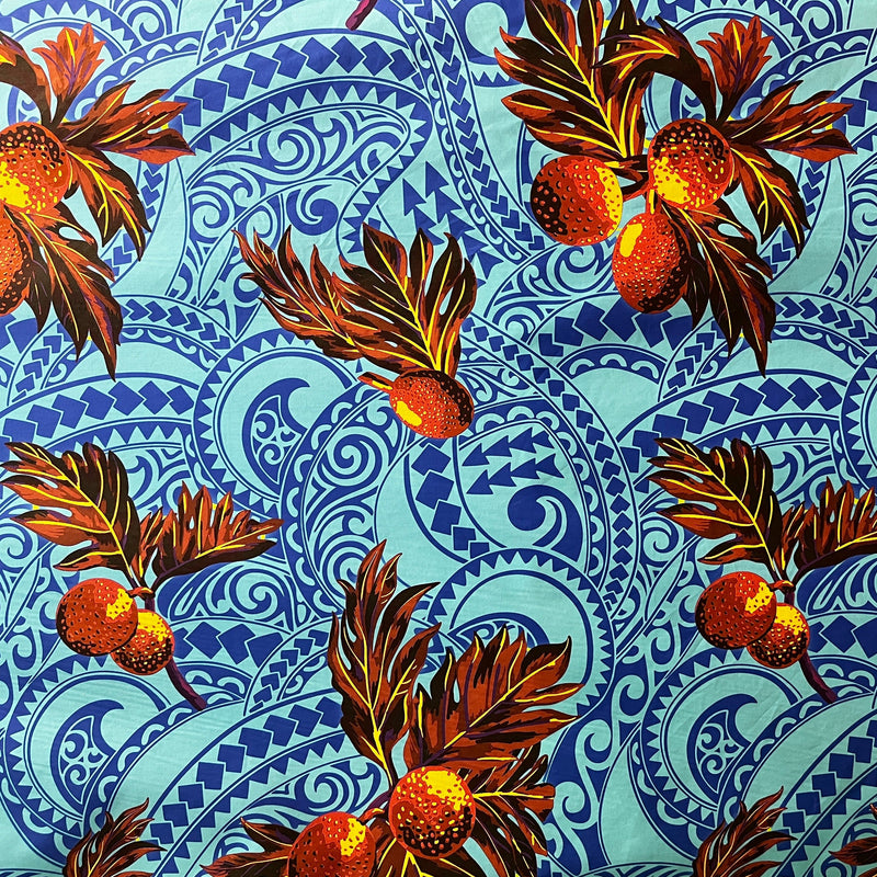 Longan, Traditional Tattoo Background Fabric  | Poly Cotton l Spandex Palace