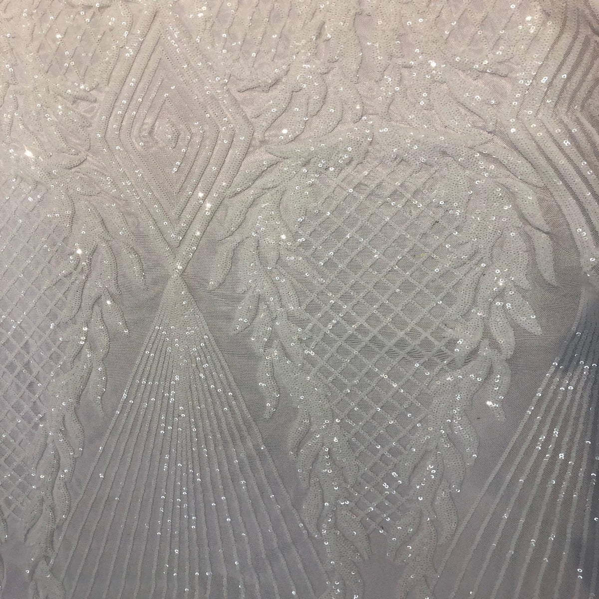 Alpica Geometric Stretch Sequins Fabric | Spandex Palace