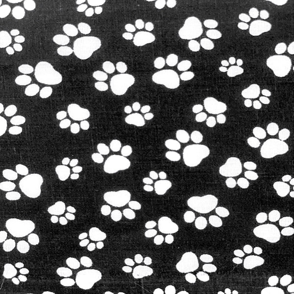 Puppy Paw Print Print Poly Cotton Fabric