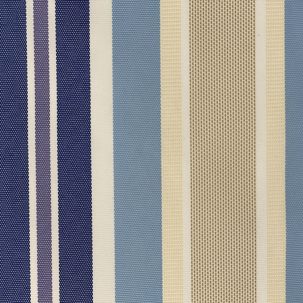 Blue Multi Color Striped Oak 100% Waterproof Outdoor Canvas Patio Fabric