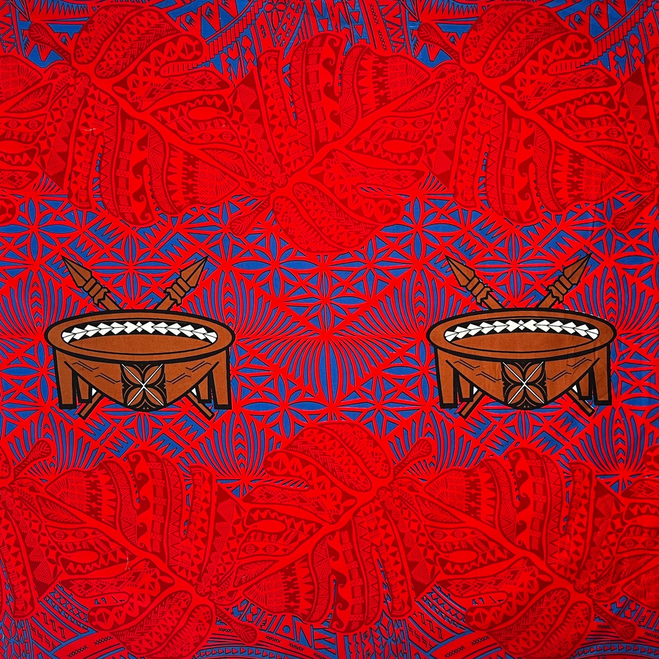 Monstera Double Border Cotton Fabric | Islands Fabric