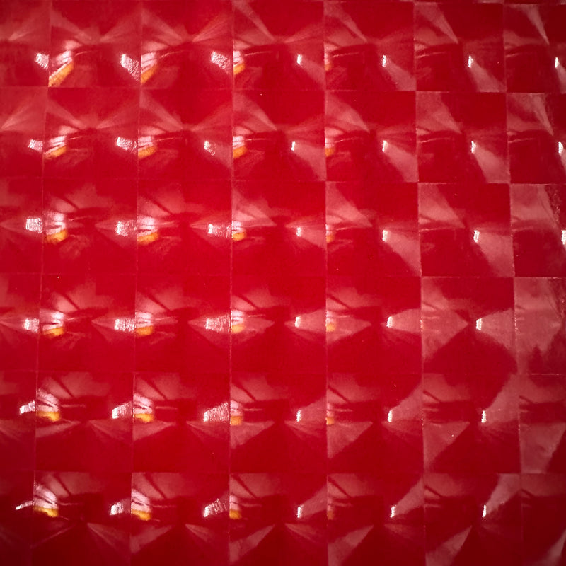 Square Mirror Stretch Vinyl Fabric | Spandex Palace Dark Red