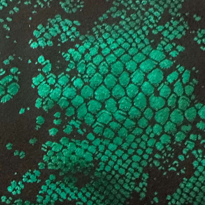 Viper Snake Stretchy Hologram Tricot Fabric | Spandex Palace  Green