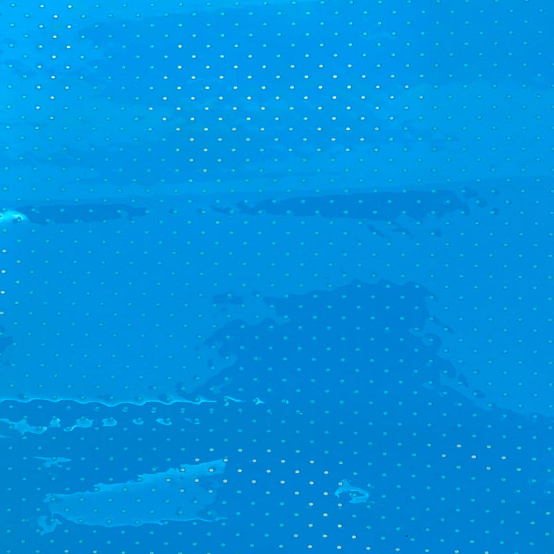 Blue Perforated Tinted PVC Marine Clear Vinyl Fabric