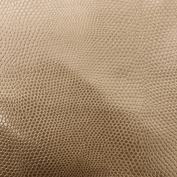 Bronze Anaconda Snake Skin Stretch Vinyl Fabric