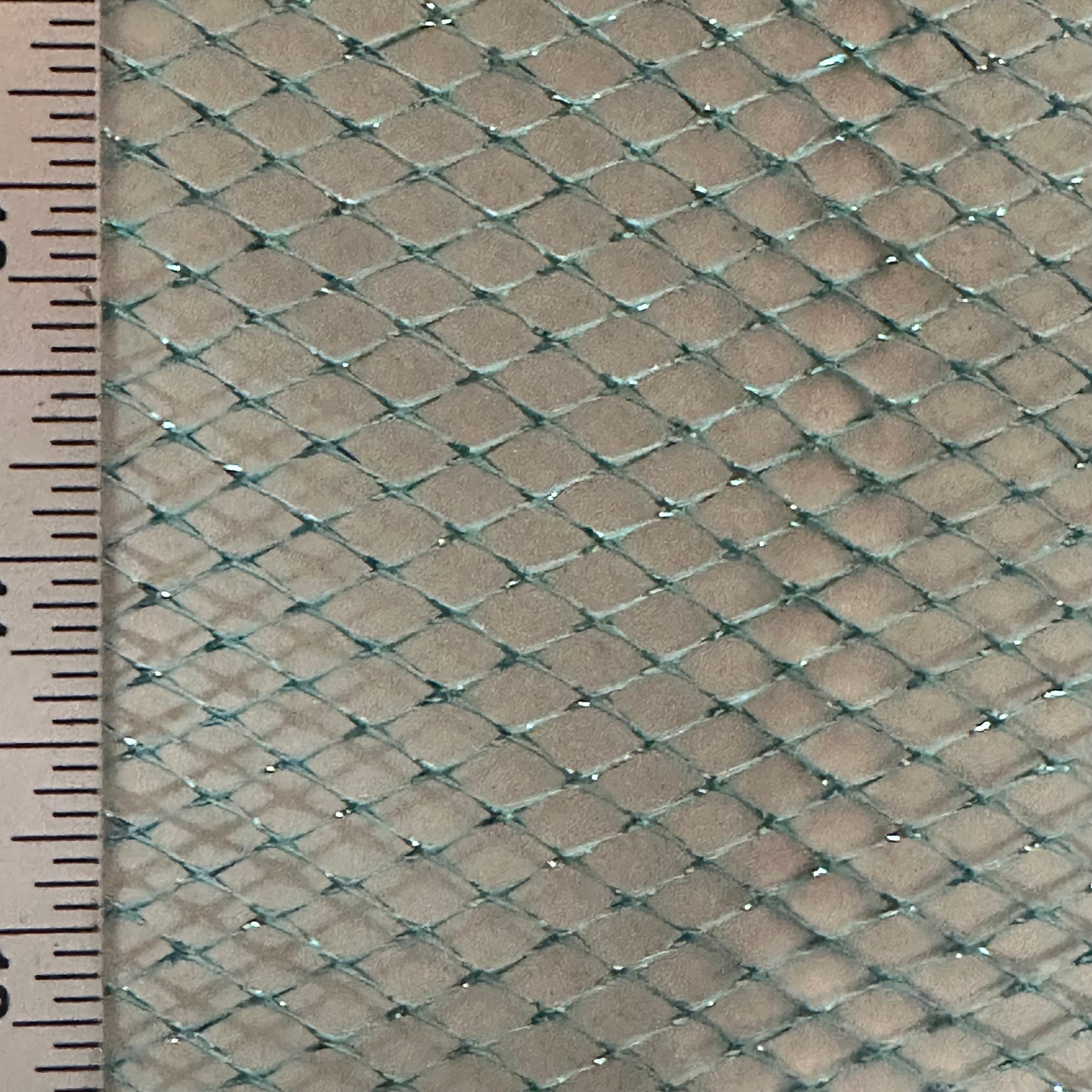 Non Stretch Polyester Diamond Fish knit |Spandex Palace  Turquoise