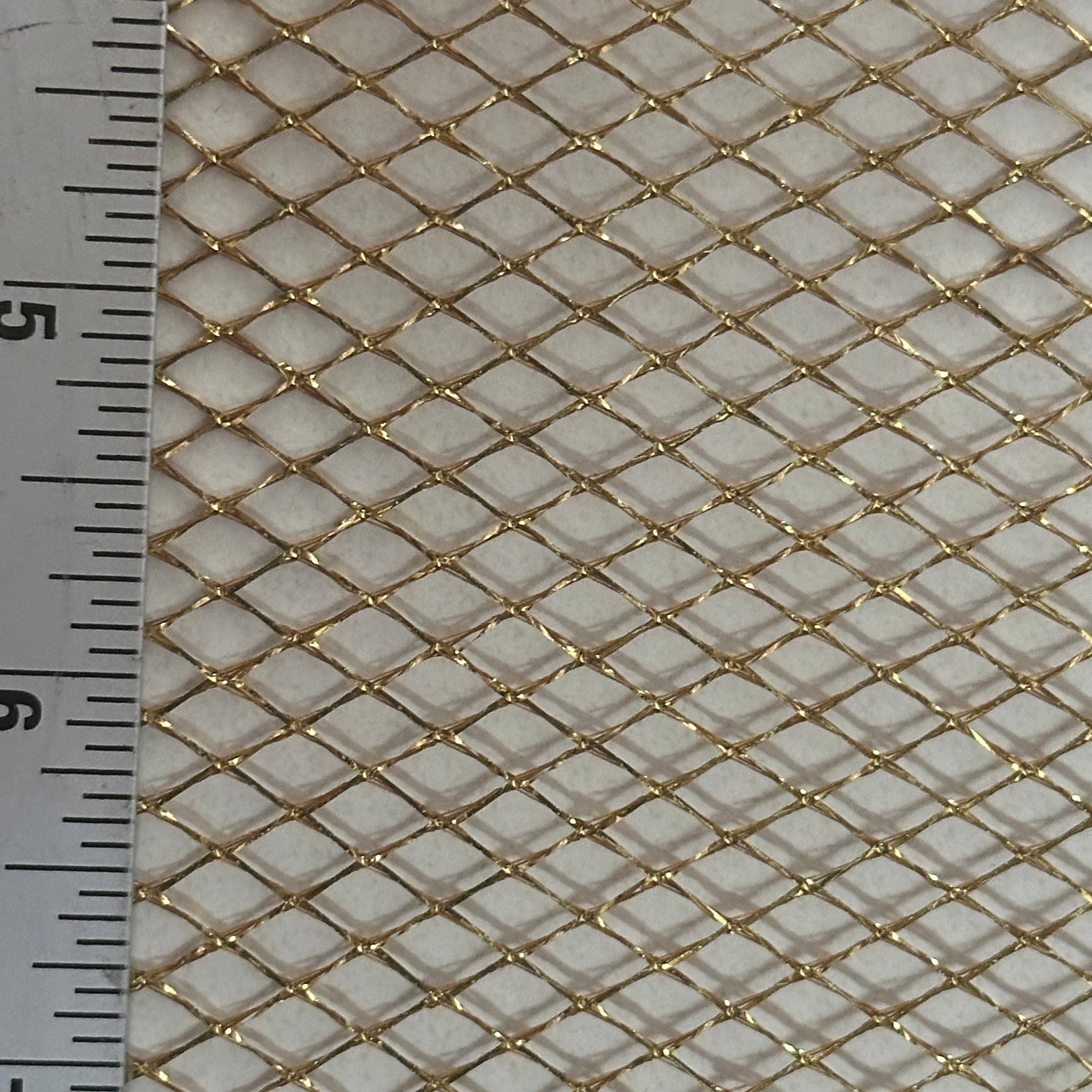 Non Stretch Polyester Diamond Fish knit |Spandex Palace  Gold Gold