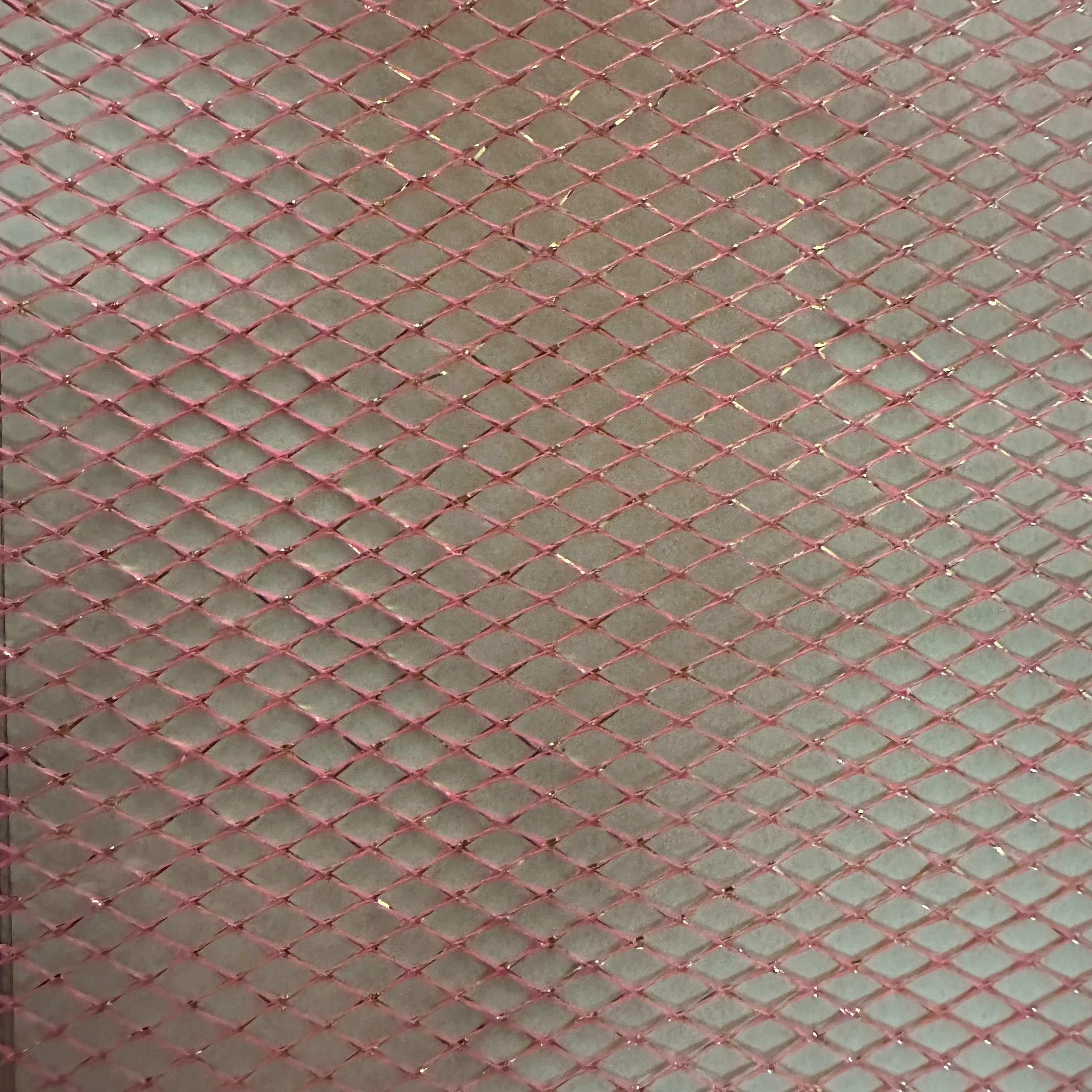 Non Stretch Polyester Diamond Fish knit |Spandex Palace  Pink Gold