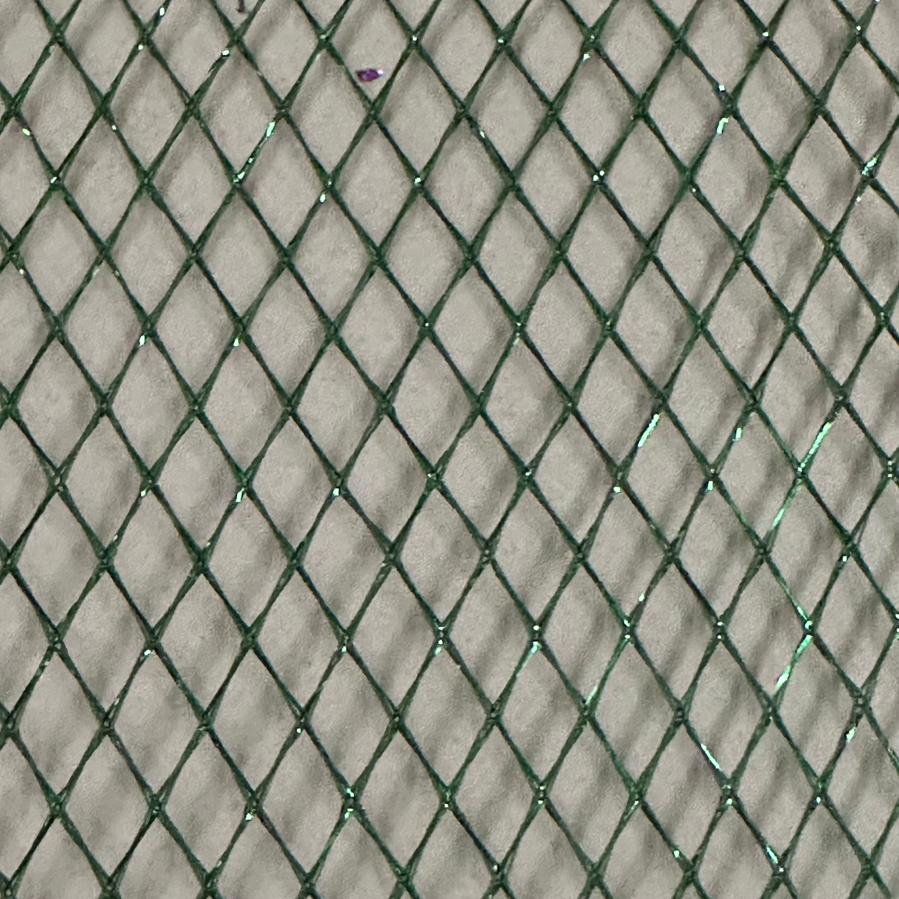 Non Stretch Polyester Diamond Fish knit |Spandex Palace  Green