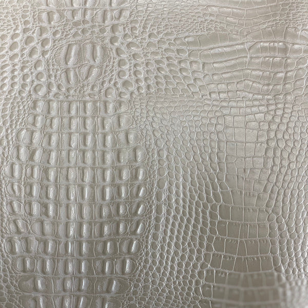 Ivory Marine Gator Vinyl Fabric