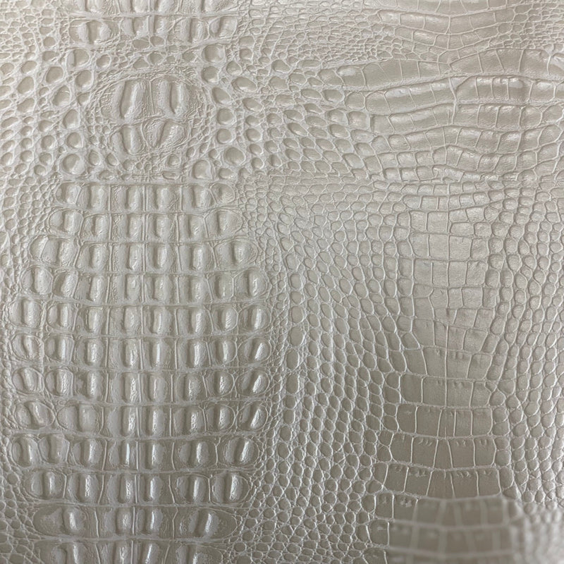 Ivory Marine Gator Vinyl Fabric