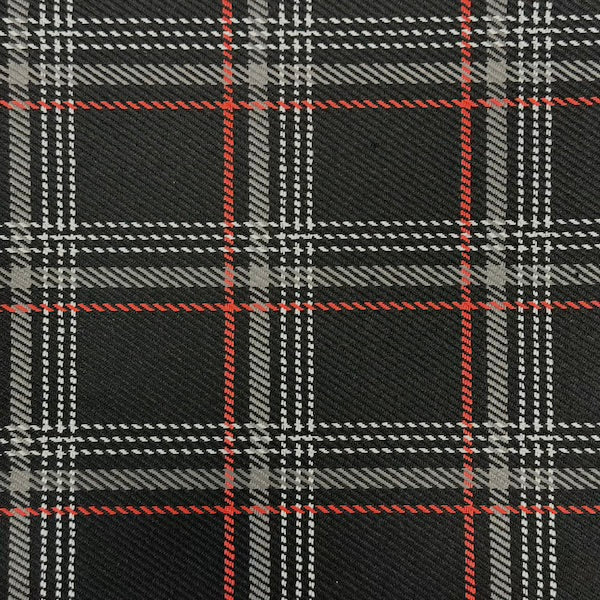 Red Plaid Acrylic Twill Upholstery Fabric