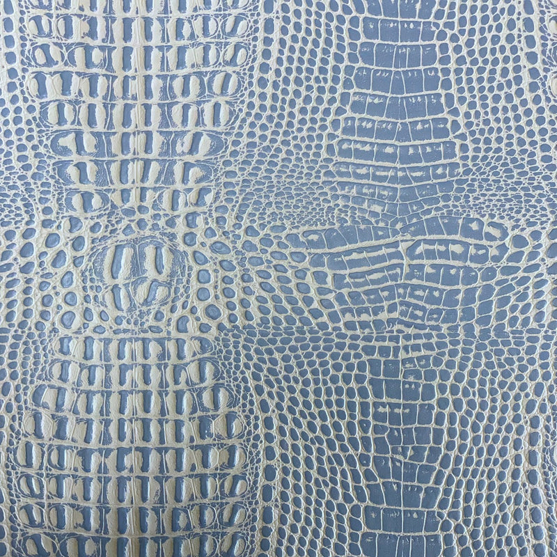 Ice Blue Marine Gator Vinyl Fabric