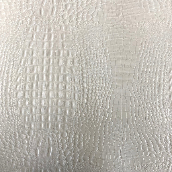 White Marine Gator Vinyl Fabric