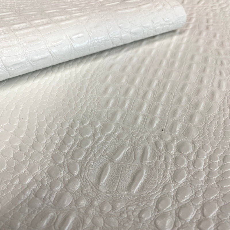 White Marine Gator Vinyl Fabric