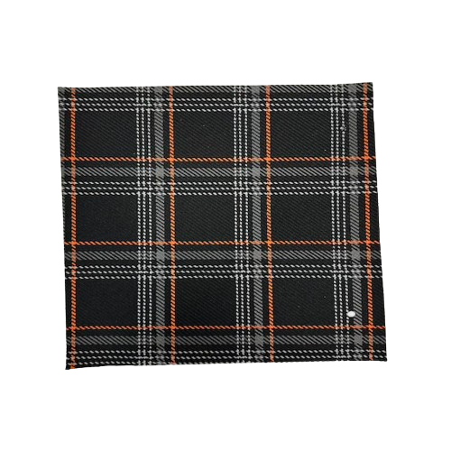 Orange Plaid Acrylic Twill Upholstery Fabric