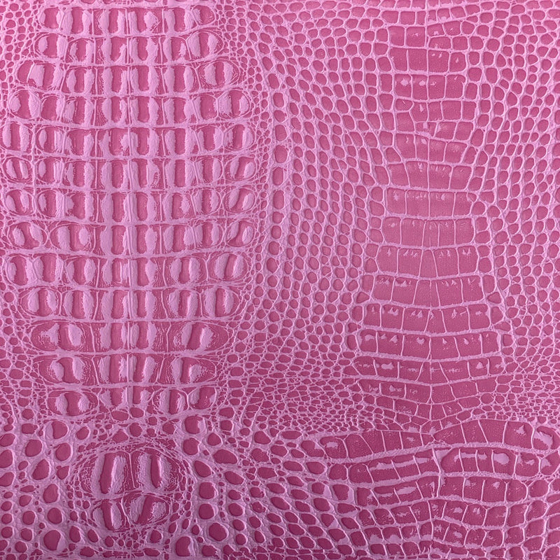 Pink Marine Gator Vinyl Fabric