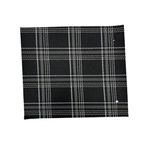 White Plaid Acrylic Twill Upholstery Fabric