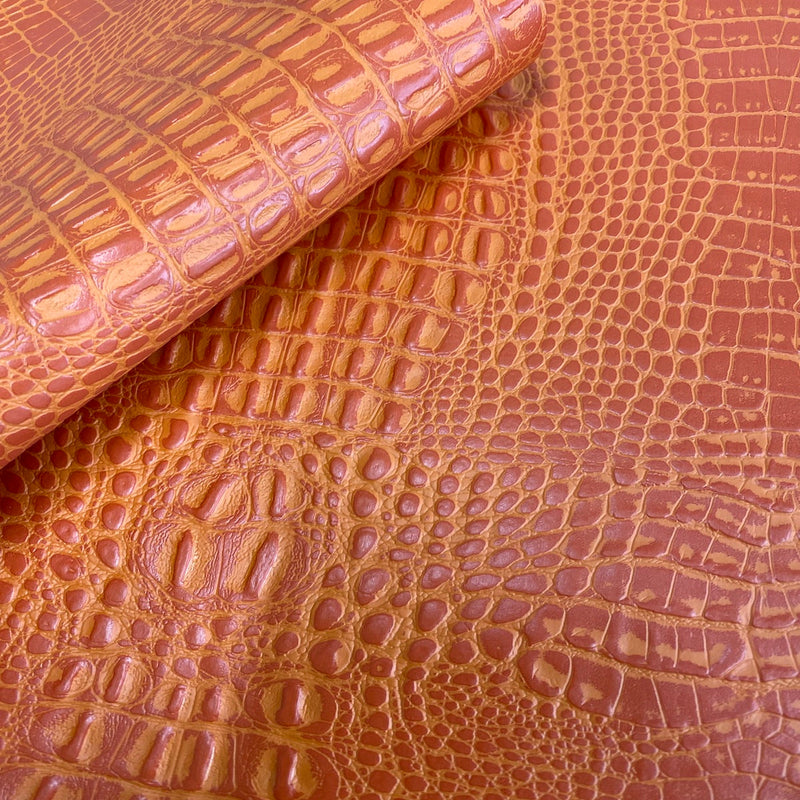 Orange Marine Gator Vinyl Fabric