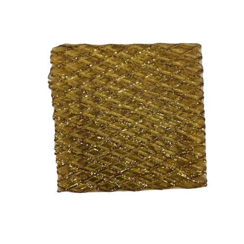 Diamond Pattern Sequins Stretch Mesh Fabric