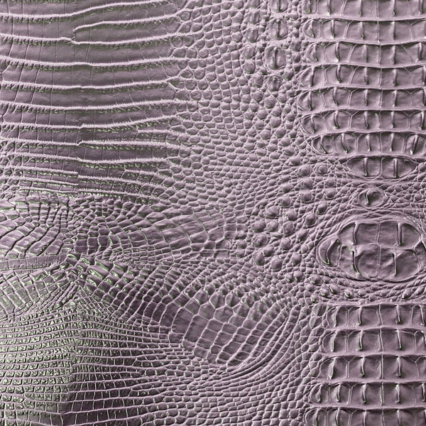 Purple Amazon 3D Embossed Gator Faux Leather Vinyl Fabric