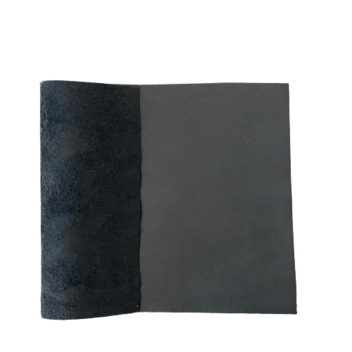 Matte Black Lambskin Stretch Faux Leather With Suede Backing Apparel Fabric