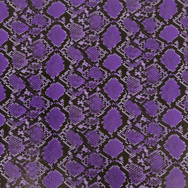 Purple Caicos Snake Skin Faux Leather Vinyl Fabric