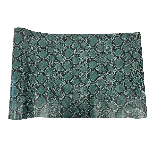 Teal Caicos Snake Skin Faux Leather Vinyl Fabric