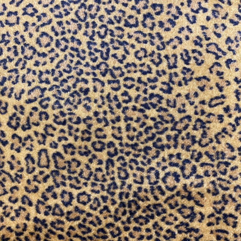 Jaguar Print Velvet Flocking Fabric