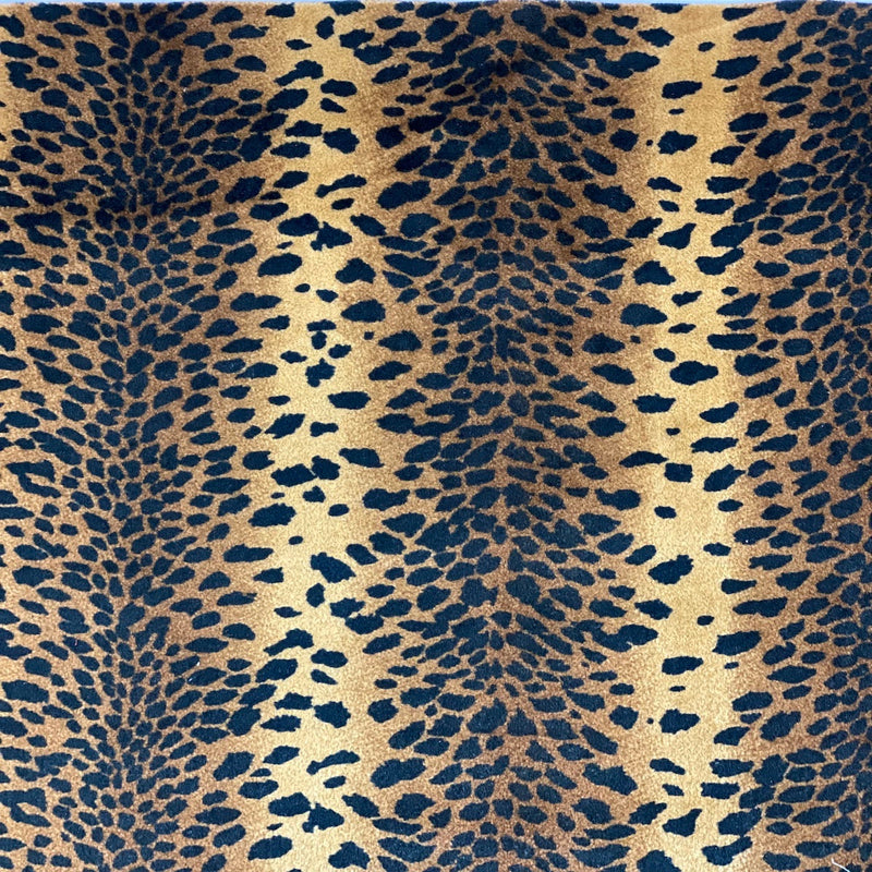 Cheetah Print Velvet Flocking Fabric