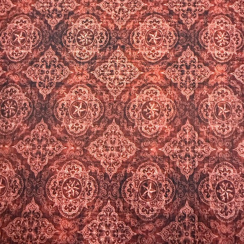 ATXSH Western Geo Medallions Brick Cotton 44"/45" Fabric Per Yard