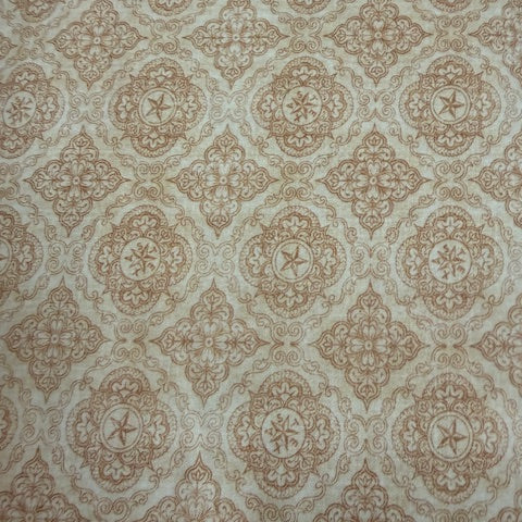 ATXSH Western Geo Medallions Tan Cotton 44"/45" Fabric Per Yard