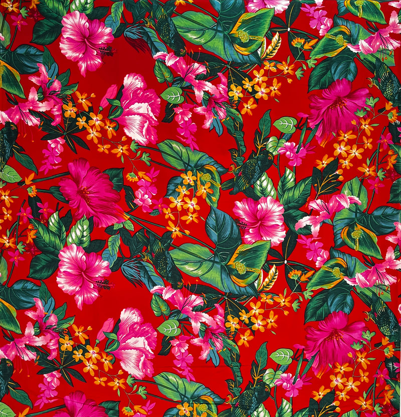 Tropical Garden Fabric | Peachskin