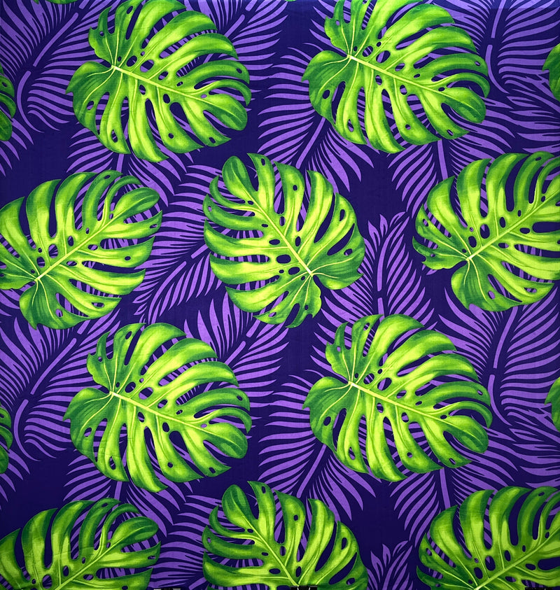 Monstera Dypsis Lutescens Leaves Fabric  | Peachskin l Spandex Palace