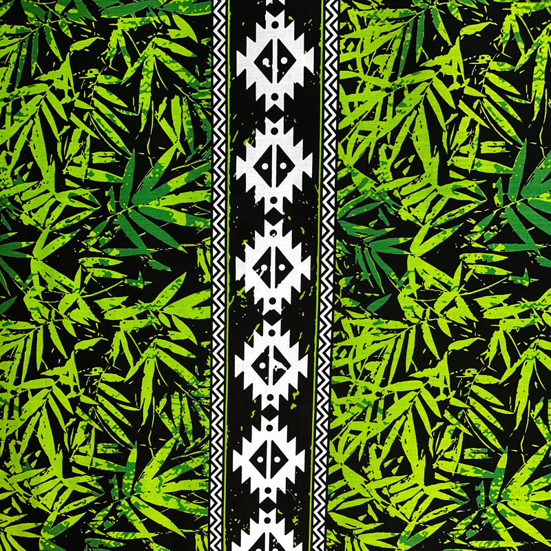 Areca Palm Tree Leaves Fabric | Light Bark Cloth