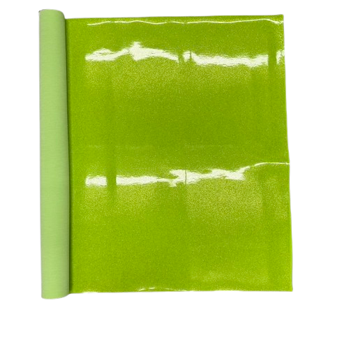 Highlighter Yellow Sparkle Glitter Vinyl Fabric