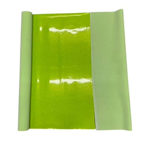 Highlighter Yellow Sparkle Glitter Vinyl Fabric