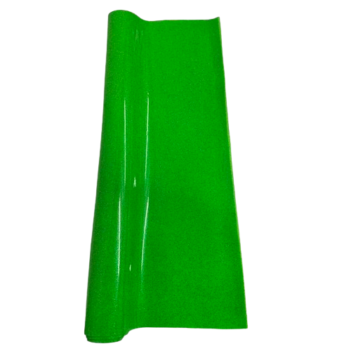 Slime Green Sparkle Glitter Vinyl Fabric